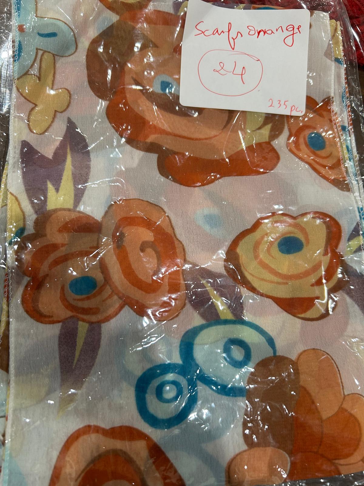 Foulards orange – lot (235 pcs)